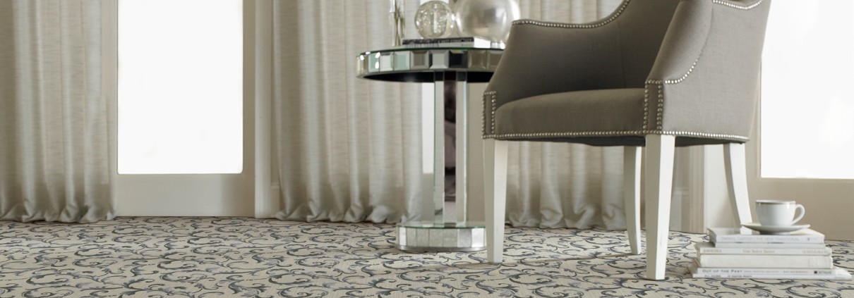 statement area rugs Washington DC living room