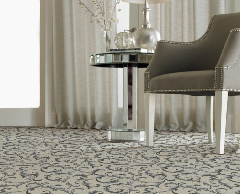 statement area rugs Washington DC living room