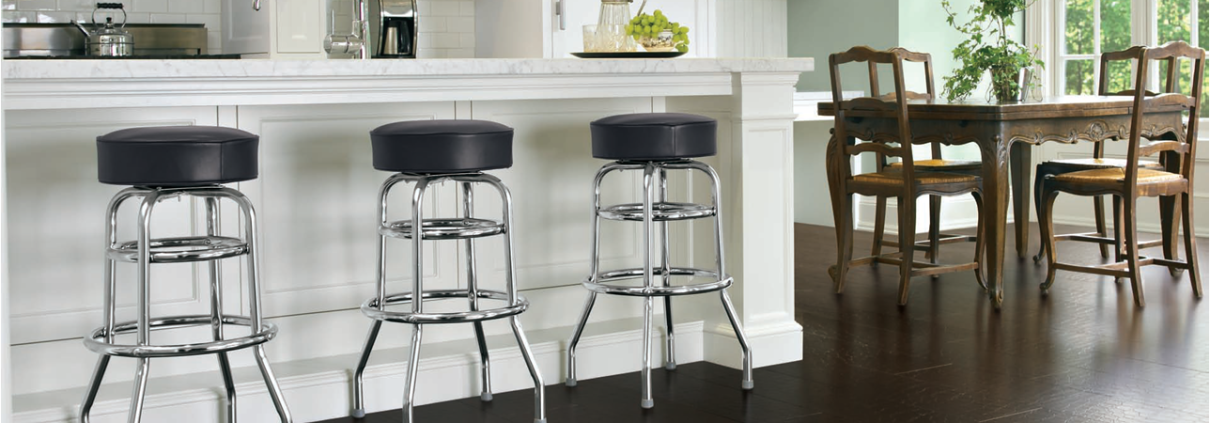 leather flooring, kitchen, bar stools