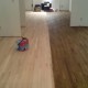 hardwood floors being stained