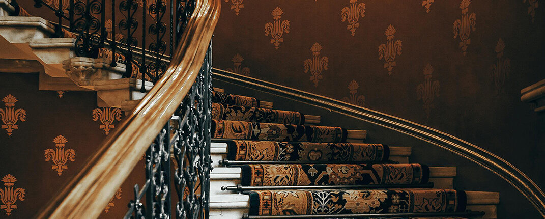 luxury stair runners and custom carpet installation in Washington DC home